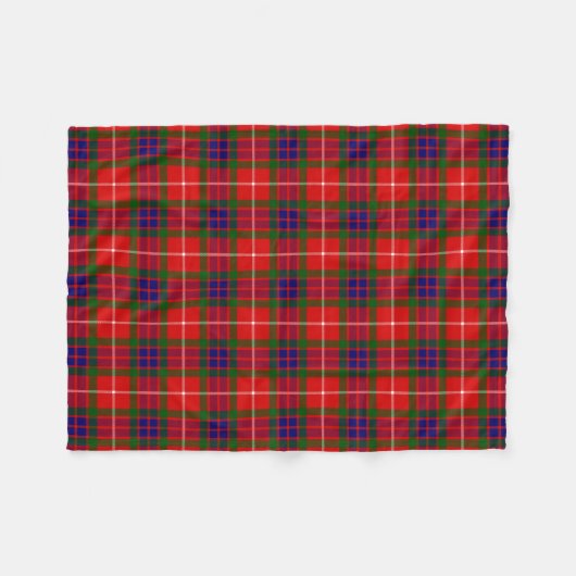 Scottish Clan Fraser of Lovat Tartan Pset Fleece Deken (Voorkant (Horizontaal))
