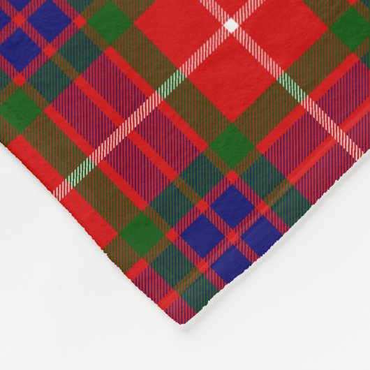 Scottish Clan Fraser of Lovat Tartan Pset Fleece Deken (Hoek)