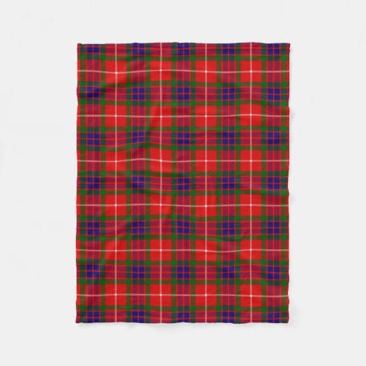 Scottish Clan Fraser of Lovat Tartan Pset Fleece Deken (Voorkant)