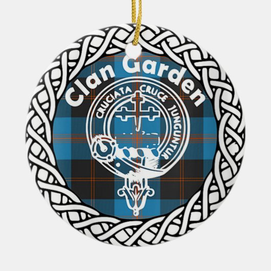 Scottish Clan Garden Tartan en Crest Keramisch Ornament (Voorkant)