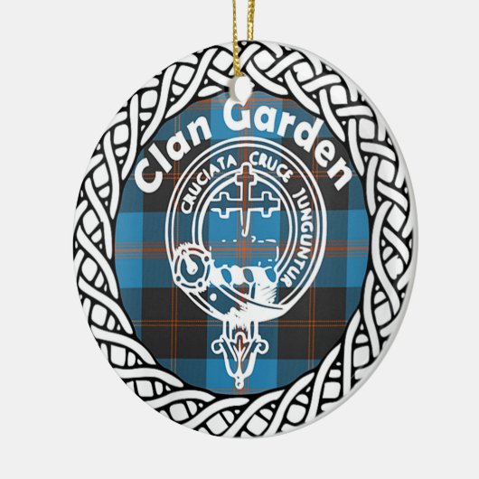 Scottish Clan Garden Tartan en Crest Keramisch Ornament (Links)