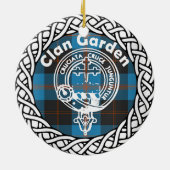 Scottish Clan Garden Tartan en Crest Keramisch Ornament (Achterkant)