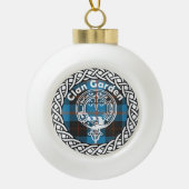 Scottish Clan Garden Tartan en Crest Keramische Bal Ornament (Voorkant)