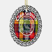 Scottish Clan Gibson Tartan en Crest Keramisch Ornament (Rechts)