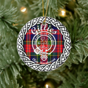 Scottish Clan Gillies Tartan en Crest Keramisch Ornament