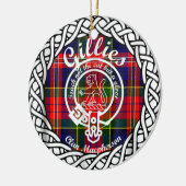 Scottish Clan Gillies Tartan en Crest Keramisch Ornament (Links)