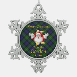 Scottish Clan Gordon Kerstornament Tin Sneeuwvlok Ornament