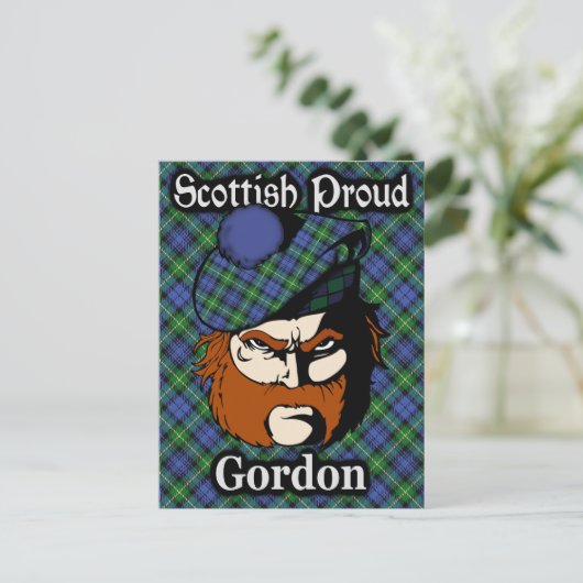 Scottish Clan Gordon Tartan Briefkaart (Staand voorkant)