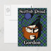 Scottish Clan Gordon Tartan Briefkaart (Voorkant / Achterkant)
