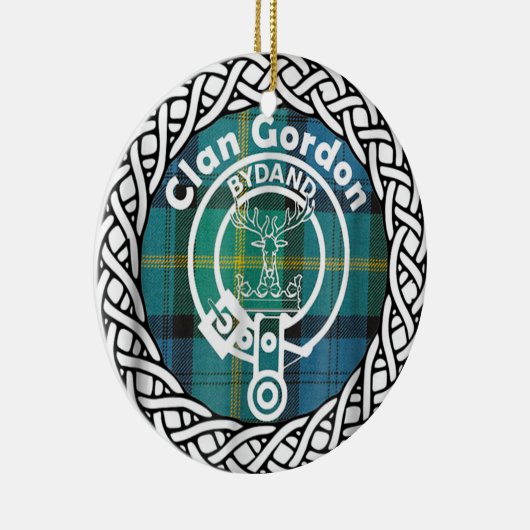 Scottish Clan Gordon Tartan en Crest Keramisch Ornament (Rechts)