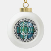 Scottish Clan Gordon Tartan en Crest Keramische Bal Ornament (Voorkant)