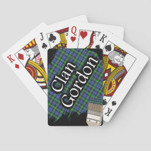 Scottish Clan Gordon Tartan Paint Brush Pokerkaarten