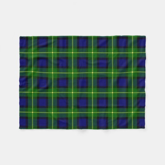 Scottish Clan Gordon Tartan Pset Fleece Deken (Voorkant (Horizontaal))