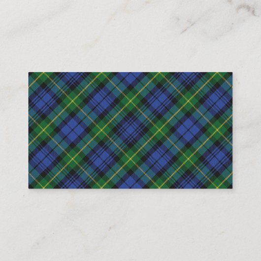 Scottish Clan Gordon Tartan Pset Visitekaartje (Achterkant)