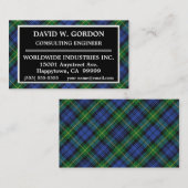 Scottish Clan Gordon Tartan Pset Visitekaartje (Voorkant / Achterkant)