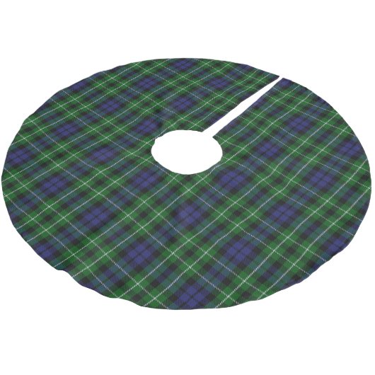 Scottish Clan Graham Blue Green Tartan Kerstboom Rok (Gekanteld)