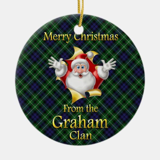 Scottish Clan Graham Kerstornament Keramisch Ornament (Voorkant)