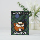 Scottish Clan Graham Tartan Briefkaart (Staand voorkant)