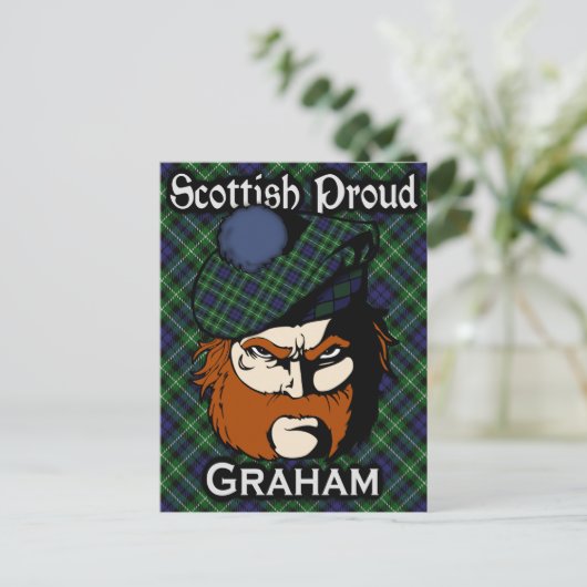 Scottish Clan Graham Tartan Briefkaart (Staand voorkant)