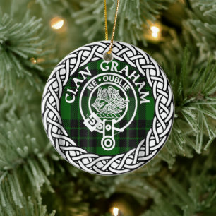 Scottish Clan Graham Tartan en Crest Keramisch Ornament