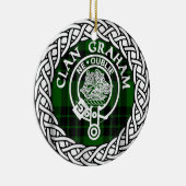 Scottish Clan Graham Tartan en Crest Keramisch Ornament (Rechts)