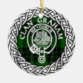 Scottish Clan Graham Tartan en Crest Keramisch Ornament (Voorkant)