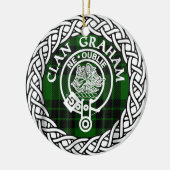 Scottish Clan Graham Tartan en Crest Keramisch Ornament (Links)