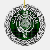 Scottish Clan Graham Tartan en Crest Keramisch Ornament (Achterkant)