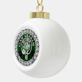 Scottish Clan Graham Tartan en Crest Keramische Bal Ornament (Rechts)