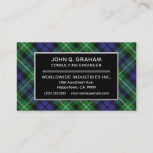 Scottish Clan Graham Tartan Pset Visitekaartje