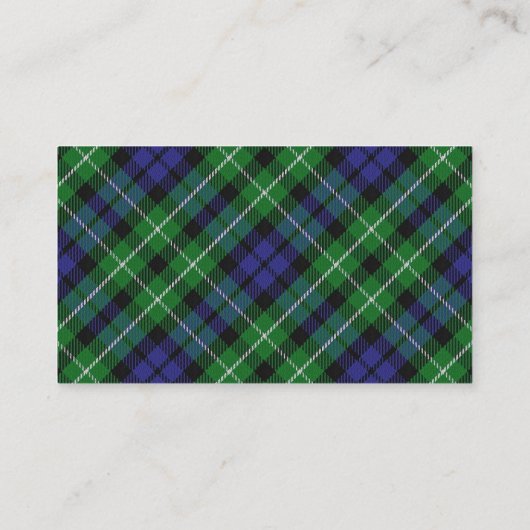 Scottish Clan Graham Tartan Pset Visitekaartje (Achterkant)