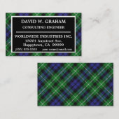 Scottish Clan Graham Tartan Pset Visitekaartje (Voorkant / Achterkant)