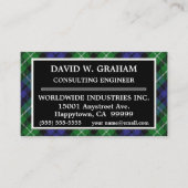 Scottish Clan Graham Tartan Pset Visitekaartje (Voorkant)