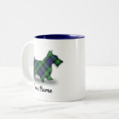 Scottish Clan Graham Tartan Scottish Terrier Tweekleurige Koffiemok (Voorkant links)