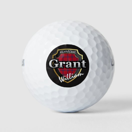 Scottish Clan Grant personaliseert Jouw naam Golfballen (Voorkant)