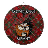 Scottish Clan Grant Tartan Dartboard Dartbord (Voorkant)