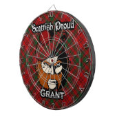 Scottish Clan Grant Tartan Dartboard Dartbord (Voorkant Rechts)