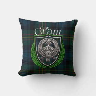 Scottish Clan Grant Tartan en Crest Kussen