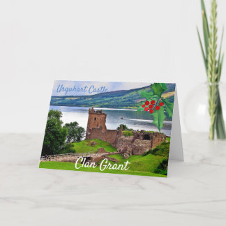 Scottish Clan Grant Urquhart Castle Christmas Kaart