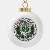 Scottish Clan Gray Tartan en Crest Keramische Bal Ornament (Voorkant)