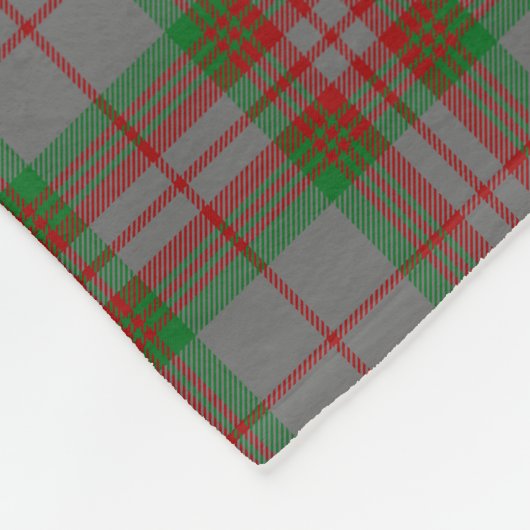 Scottish Clan Gray Tartan Pset Fleece Deken (Hoek)