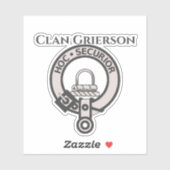 Scottish Clan Grierson Crest Badge Sticker (Vel)