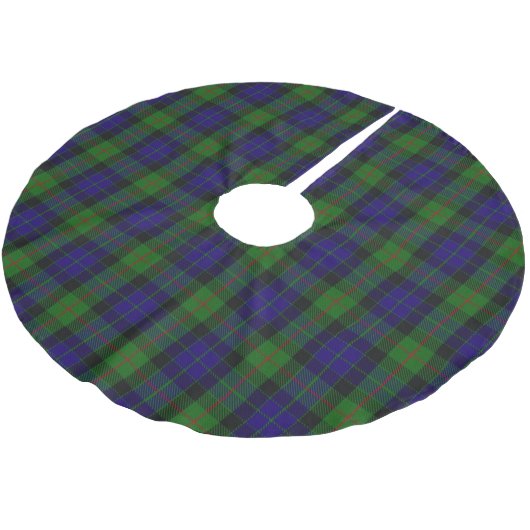 Scottish Clan Gunn Blue Green Tartan Kerstboom Rok (Gekanteld)