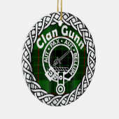 Scottish Clan Gunn Tartan en Crest Keramisch Ornament (Rechts)