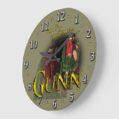 Scottish Clan Gunn Tartan Grote Klok (Hoek)