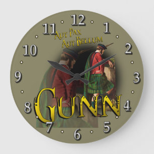 Scottish Clan Gunn Tartan Grote Klok