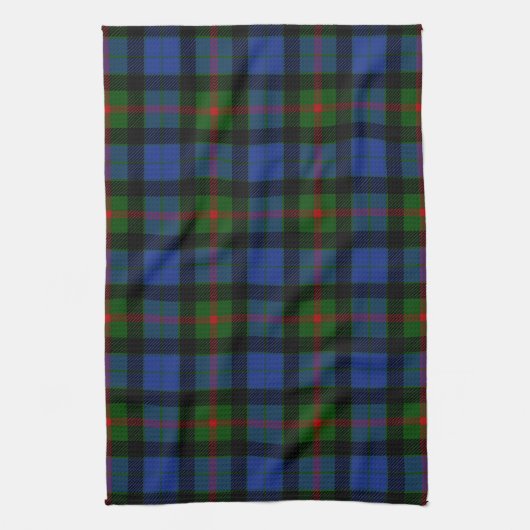 Scottish Clan Gunn Tartan Pset Theedoek (Verticaal)