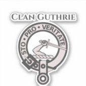 Scottish Clan Guthrie Crest Badge Sticker (Voorkant)