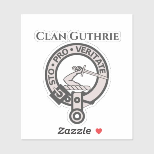 Scottish Clan Guthrie Crest Badge Sticker (Vel)