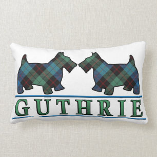 Scottish Clan Guthrie Tartan Scottie Dogs Kussen